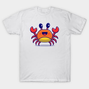 Cute Crab Cartoon Vector Icon Illustration T-Shirt